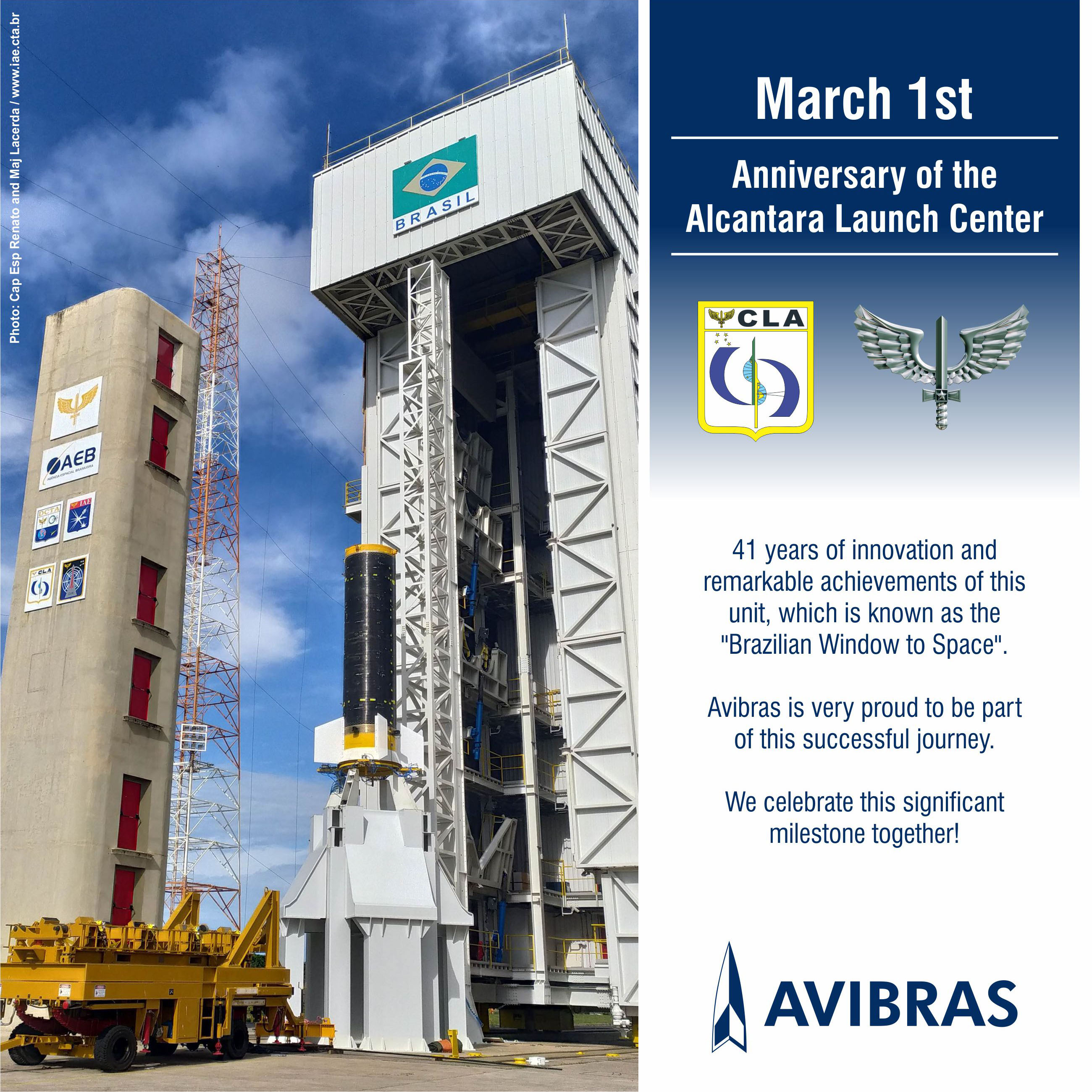 Avibras' tribute to the 41st anniversary of the Alcântara Launch Center
